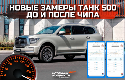 Делимся новыми замерами Танк 500 до и после чип-тюнинга