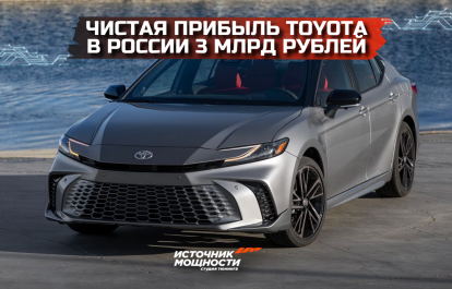 Чистая прибыль Toyota в России приблизилась к 3 млрд рублей