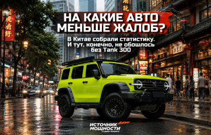 В Китае посчитали, на какие машины жалуются меньше всего, и Tank 300 оказался в списке